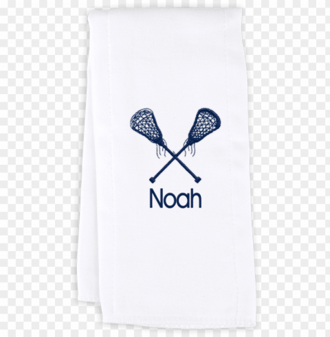 ersonalized burp cloth with lacrosse - field lacrosse Isolated Element with Clear Background PNG