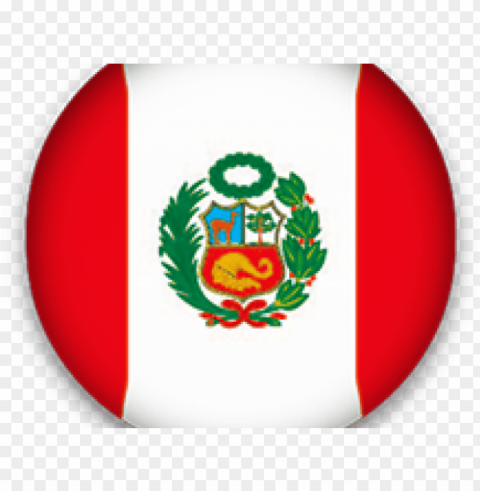 eru flag clipart - peru flag round Isolated Object with Transparency in PNG