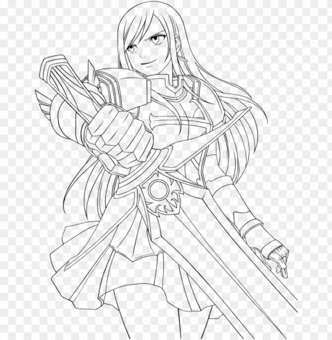 erza scarlet fairy tail coloring pages sketch coloring - erza scarlet fairy tail coloring pages Clear PNG pictures free