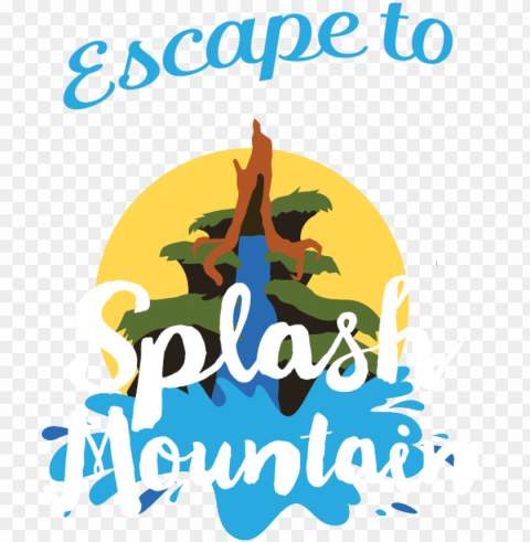 escape to splash mountain - splash mountain logo PNG Image with Isolated Graphic