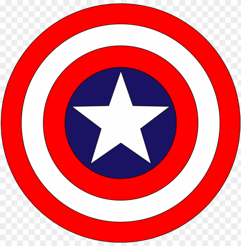 escudo do capitao america Isolated Element on HighQuality Transparent PNG
