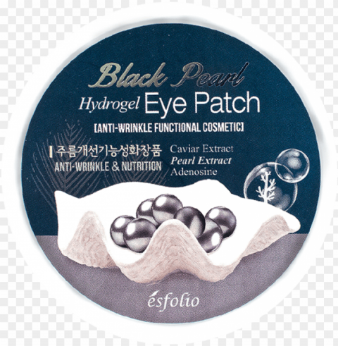 esfolio black pearl hydrogel eye patch PNG Image Isolated on Clear Backdrop PNG transparent with Clear Background ID fe62de86