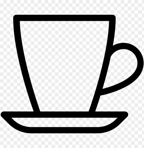 espresso cup icon - coffee cup outline Isolated Character in Clear Background PNG
