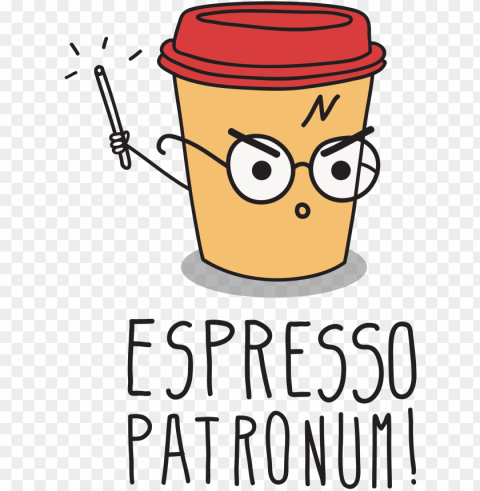 espresso patronum PNG artwork with transparency