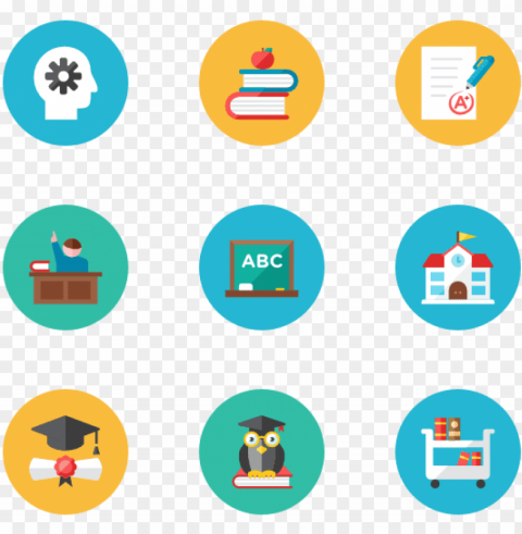 essential icon family flat - learning icons PNG images with no limitations