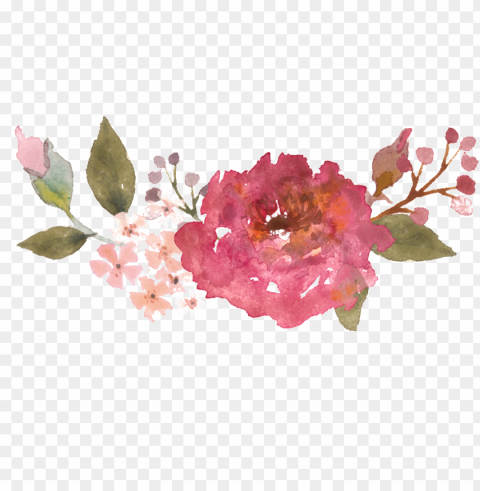 este gráficos É de floricultura sobre coloração - vintage watercolor flowers Transparent Background PNG Isolated Graphic