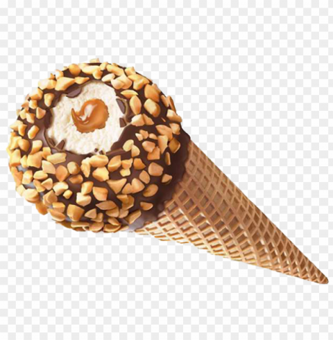 estle drumstick cone vanilla caramel - drumstick ice cream cone caramel HighResolution Transparent PNG Isolation