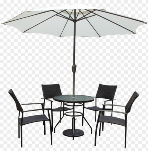 et quotations - cafe umbrellas tables PNG Image Isolated with Transparency