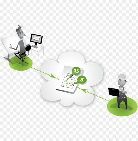 et real teamwork and efficiency in the field - computer network Clear Background PNG Isolated Illustration