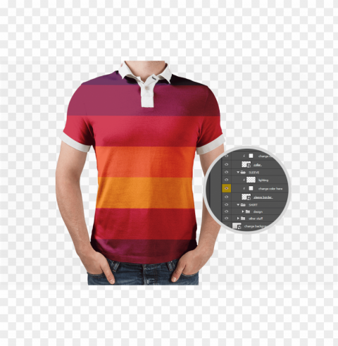 et the free polo t shirt mock up template - t-shirt PNG for presentations