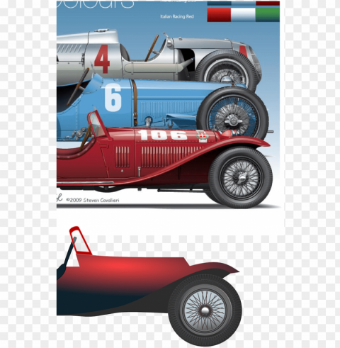 etalloy vintage race car art 999px 939 - french racing blue Isolated Subject with Clear PNG Background