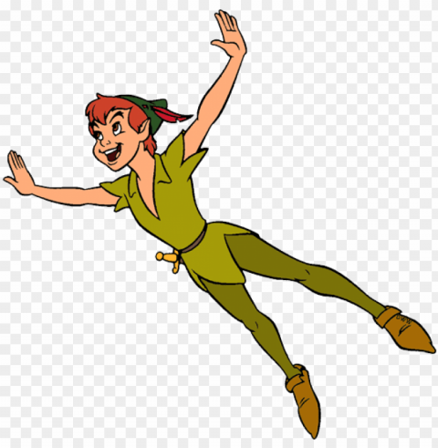 Eter Pan Flying Clipart - Disney Peter Pan Flyi Clear Background PNG Isolated Design