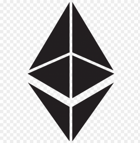 ethereum black Isolated Icon on Transparent Background PNG