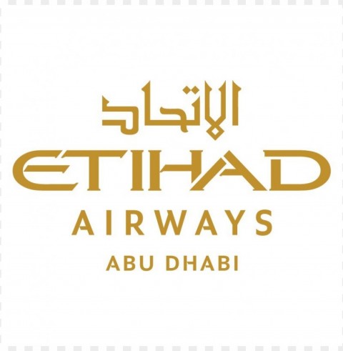 etihad airways logo vector Alpha channel transparent PNG
