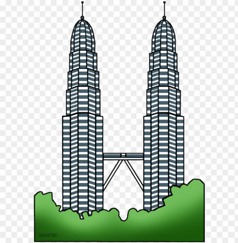 etronas twin tower clip art Transparent PNG Isolated Design Element