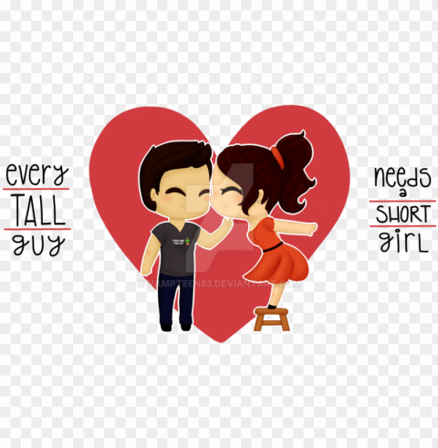every tall guy needs short girl cartoon whatsapp - short girl and tall boy cartoo PNG graphics for free