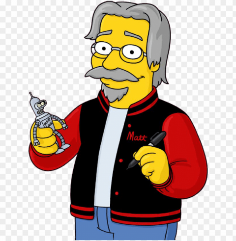 evil-doer - matt groening simpsons character PNG no watermark