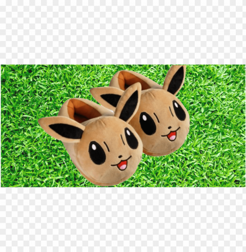 evolve into your cutest self with these eevee slippers PNG transparent icons for web design