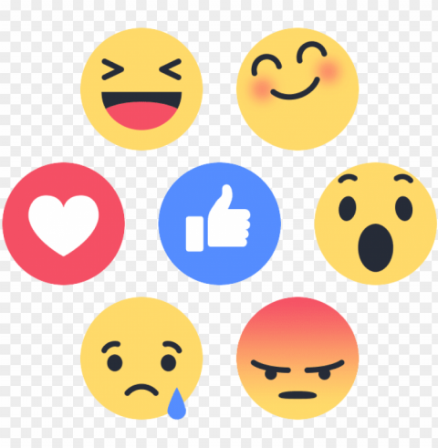 ew facebook reactions - facebook like buttons Transparent PNG Isolated Item