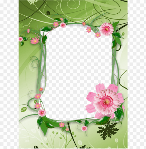 ew flower photo frame free flower frames android apps - turquoise background Transparent PNG Isolated Item with Detail