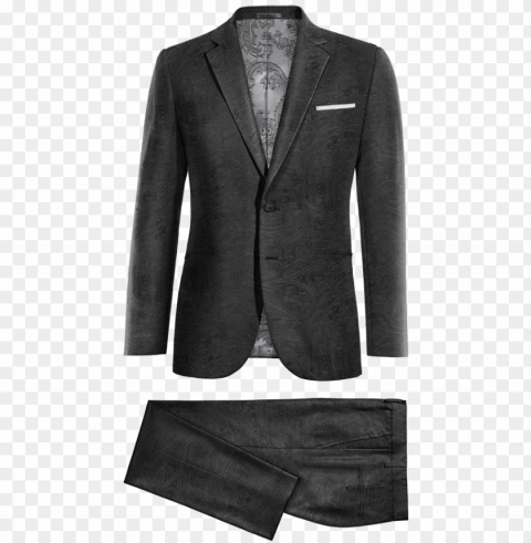 ew grey wool blend suit - mens double breasted navy suits Isolated Item on Clear Transparent PNG