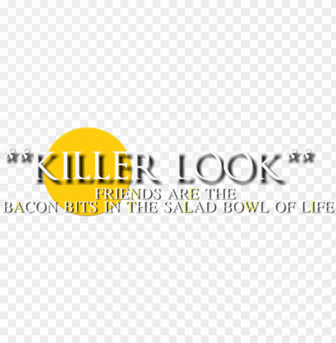 ew update - killer look text PNG format with no background