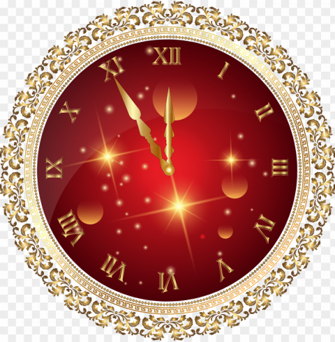 ew year clock PNG transparent photos vast collection PNG transparent with Clear Background ID 642d9986