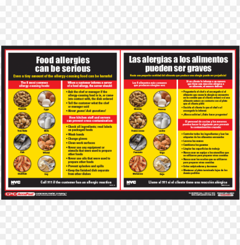 ew york food allergy poster PNG with Isolated Transparency