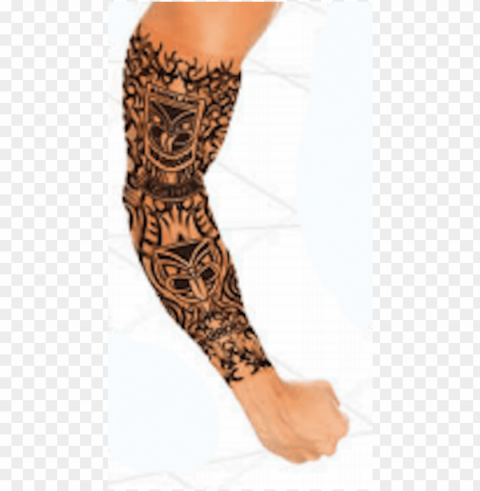ew zealand warriors nrl adult tattoo sleeve - new zealand sleeve tattoos PNG Image with Isolated Subject