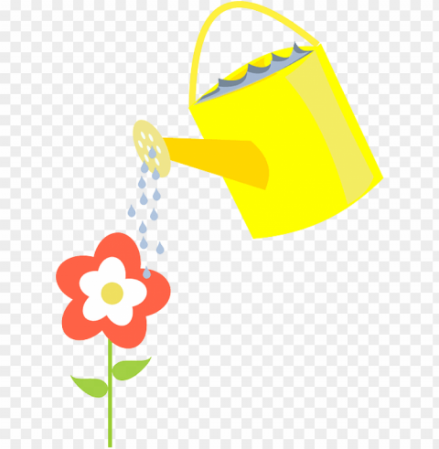 ewer watering flower watering can pot water - cartoon plant being watered Transparent PNG images for graphic design