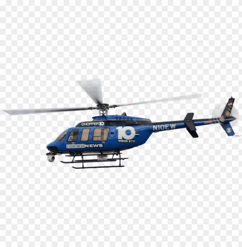 Blue News Helicopter in Flight Isolated Graphic on Clear Background PNG PNG transparent with Clear Background ID fa03ddaa