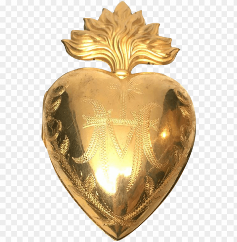 exceptional large french extravagantly gilded sacred - heart PNG Image with Isolated Graphic Element