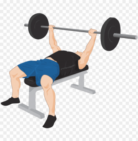 Exercise Clipart - Bench Press PNG Files With Transparent Elements Wide Collection