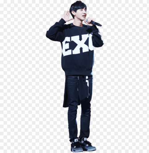 exo by milenaho - chanyeol full body Free PNG images with transparent layers compilation