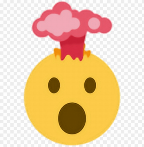 explode brain volcano shocked impressed emoji emoticon - volcano emoji PNG transparent images extensive collection