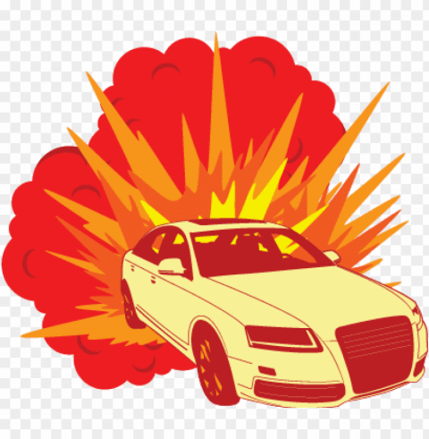 explosions clipart car - car explosion clipart Isolated Object with Transparent Background in PNG