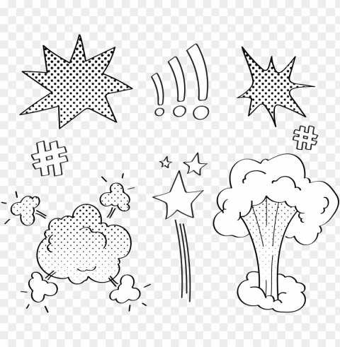 explosive explosion clipart comic book pop art PNG Image with Isolated Element