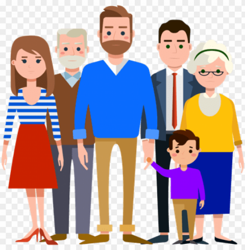 extended family clipart - extended family cartoon PNG images with alpha transparency bulk