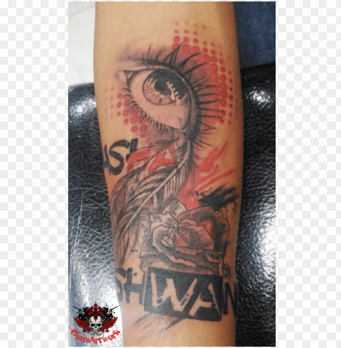 eye feather tattoo - tattoo Isolated Subject in Transparent PNG