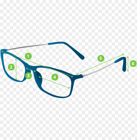 eye glass measurements PNG Graphic Isolated with Clarity