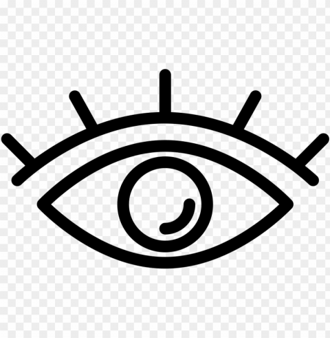 eye outline with lashes svg icon free- eye icon PNG transparent vectors