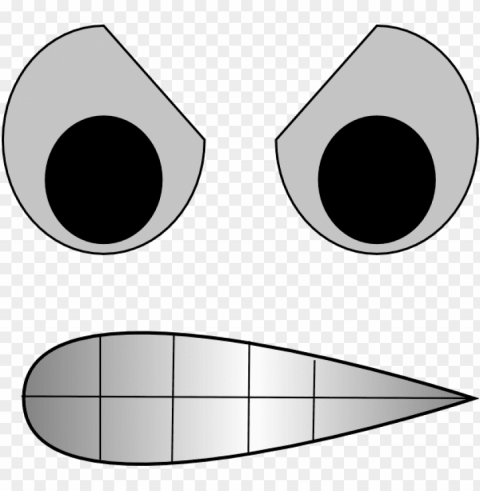 eyes and mouth stock - angry eyes and mouth Isolated PNG on Transparent Background