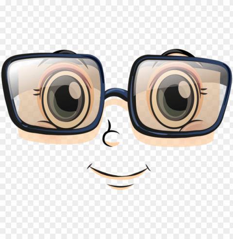 eyes with glasses PNG Graphic Isolated with Clear Background