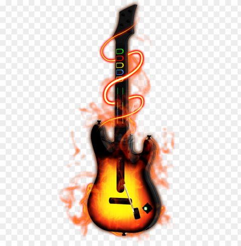  f - guitarra electrica con fuego Free PNG images with transparent background