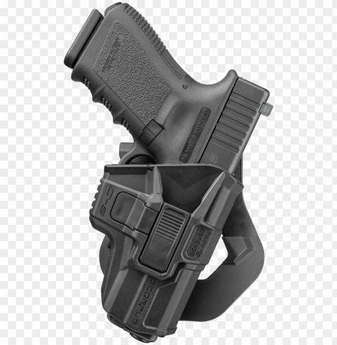 fab defense scorpus level 2 holster & double magazine - handgun holster Isolated Character in Transparent PNG Format