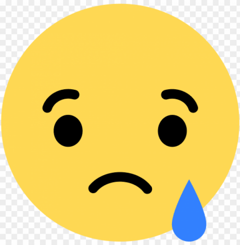Facebook Sad Emoji Isolated Object With Transparent Background In PNG