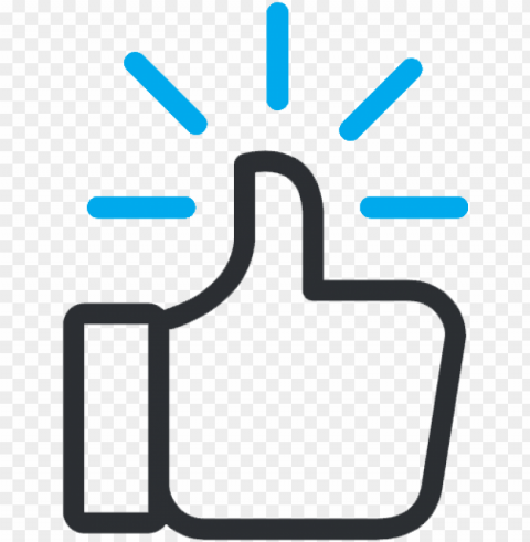 facebook - thumbs up icon sv PNG Image with Isolated Graphic
