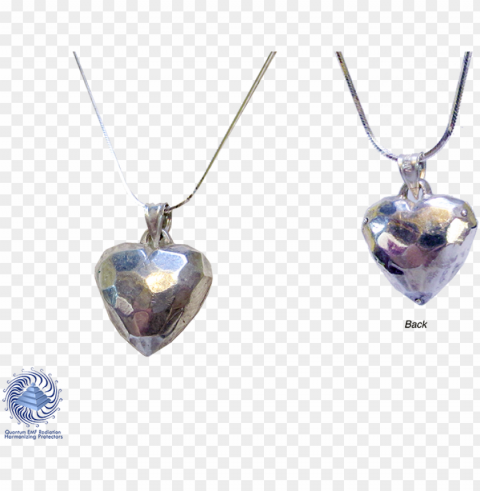 faceted live heart pendent 925 ag silver 20 x 25 mm - silver PNG Image with Transparent Isolation