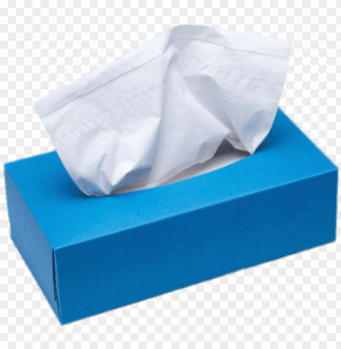 facial tissues blue box - box of tissue Clear Background Isolated PNG Graphic
