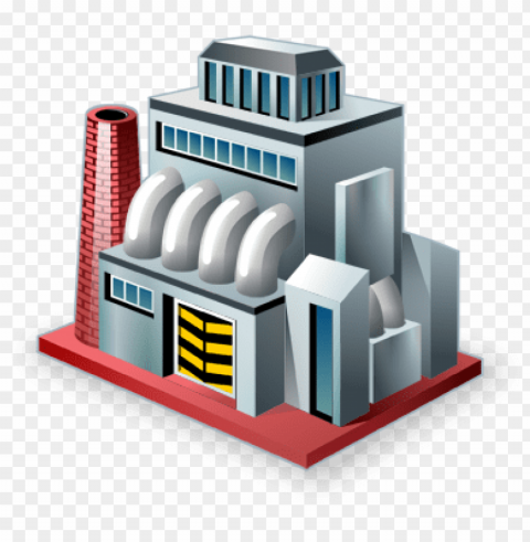 factory save icon format - factory icon 3d Isolated Subject on Clear Background PNG